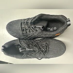 Black Lace-Up Sneakers